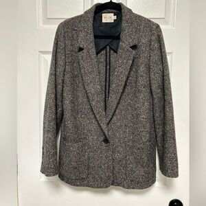 Women's MIH Size M Gray Color Single Brested Wool Blend Jacket